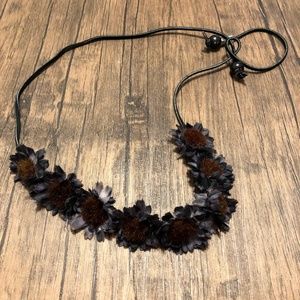 Black/Gray Flower Crown